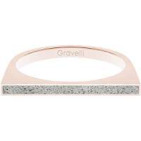 Gravelli Oceľový prsteň s betónom One Side bronzová / sivá GJRWRGG121 mm