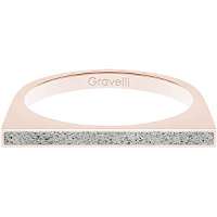 Gravelli Oceľový prsteň s betónom One Side bronzová / sivá GJRWRGG121 mm