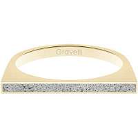 Gravelli Oceľový prsteň s betónom One Side zlatá / šedá GJRWYGG121 mm