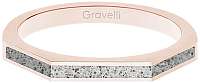 Gravelli Oceľový prsteň s betónom Three Side bronzová / sivá GJRWRGG123 56 mm