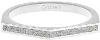 Gravelli Oceľový prsteň s betónom Two Side oceľová / sivá GJRWSSG122 mm