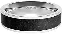Gravelli Prsteň s betónom Fusion Bold oceľová / antracitová GJRWSSA111 mm