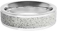 Gravelli Prsteň s betónom Fusion Bold oceľová / sivá GJRWSSG111 63 mm