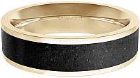Gravelli Prsteň s betónom Fusion Bold zlatá / antracitová GJYMRGA101 mm