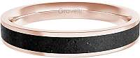 Gravelli Prsteň s betónom Fusion Thin bronzová / antracitová GJRWRGA101 mm