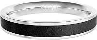 Gravelli Prsteň s betónom Fusion Thin oceľová / antracitová GJRWSSA101 56 mm