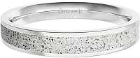Gravelli Prsteň s betónom Fusion Thin oceľová / sivá GJRWSSG101 mm