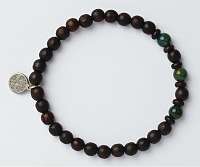 Green Time Náramok z drevených korálkov az achátu ZWB222A