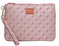 Guess Dámske listová kabelka G Lurex Flat Top Zip Rose -Ros