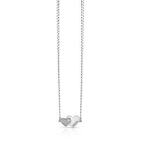 Guess Romantický náhrdelník so spojenými srdiečkami UBN84074A