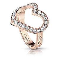 Guess Romantický prsteň s trblietavým srdcom UBR28002 56 mm