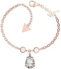 Guess Ružovo pozlátený náramok s kryštálmi UBB29094-S