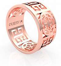 Guess Štýlový ružovo pozlátený prsteň Peony Art UBR29034 mm