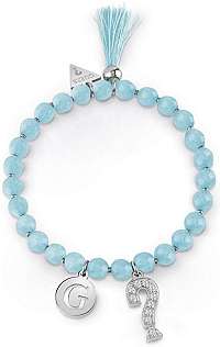 Guess Tyrkysový obrúbený náramok so strapcom UBB85035 19 cm