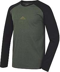 Hannah Pánske tričko s dlhým rukávom NEBU thyme mel/anthracite L