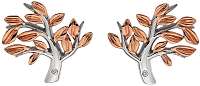 Hot Diamonds Bicolor strieborné náušnice so stromom života Jasmine DE566