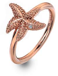 Hot Diamonds Luxusné ružovo pozlátený prsteň s pravým diamantom Daisy RG DR212 59 mm