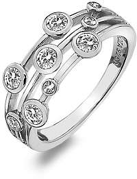 Hot Diamonds Luxusný strieborný prsteň s topaz a diamantom Willow DR207 58 mm