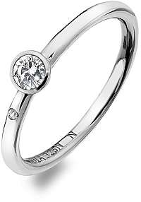 Hot Diamonds Luxusný strieborný prsteň s topazom a diamantom Willow DR206 58 mm