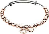 Hot Diamonds Oceľový náramok Emozioni Rose Gold Plate Heart DC095