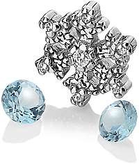 Hot Diamonds Element snehová vločka s modrými TOPAZ Anais AC108