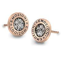 Hot Diamonds Strieborné náušnice Hot Diamonds Emozioni Pianeta Rose Gold DE403