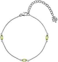 Hot Diamonds Strieborný náramok pre narodené v auguste Anais Peridot AB008