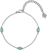 Hot Diamonds Strieborný náramok pre narodené v septembri Anais modrý achát AB009