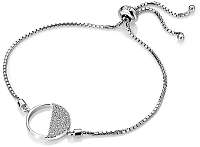 Hot Diamonds Strieborný náramok s diamantom Horizon Topaz DL601