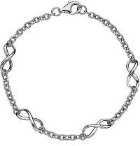 Hot Diamonds Strieborný náramok s diamantom Infinity DL293