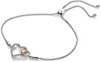 Hot Diamonds Strieborný náramok s pravým diamantom Flora DL590
