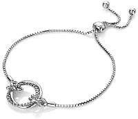 Hot Diamonds Strieborný náramok s pravým diamantom Jasmine DL594