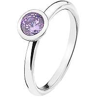 Hot Diamonds Strieborný prsteň Emozioni scintilla Lavender Calmness ER020 mm