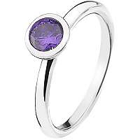 Hot Diamonds Strieborný prsteň Emozioni scintilla Violet Spirituality ER021 mm