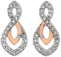 Hot Diamonds Trblietavé náušnice s pravým diamantom Lily RG DE608