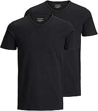 Jack&Jones 2 PACK - pánske tričko JACBASIC 12133914 Black M