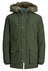 Jack&Jones Pánska bunda JOREXPLORE PARKA JACKET STS Forest Night XL