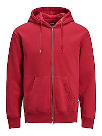 Jack&Jones Pánska mikina JJESOFT 12161086 Rio Red Relaxed M