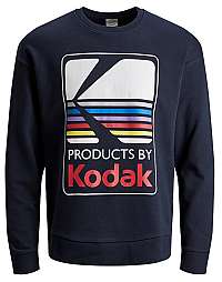 Jack&Jones Pánska mikina Jorsnap Sweat Crew Neck Total Eclipce M