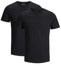 Jack&Jones Pánske tričko Basic Crew Neck Tee Ss 2 pack Noos Black M