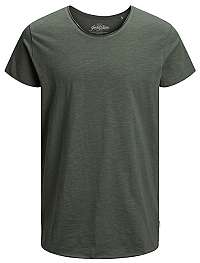 Jack&Jones Pánske tričko Ebas Tee Ss U-Neck Noos Thyme M