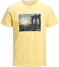 Jack&Jones Pánske tričko JORCAFE TEE SS CREW NECK Flan SLIM S