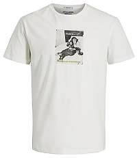 Jack&Jones Pánske tričko JORGILBERT ANIMAL TEE SS CREW NECK Cloud Dancer M