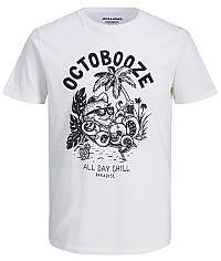 Jack&Jones Pánske tričko Joroctobooze Tee Ss Crew Neck Cloud Dancer S