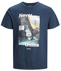 Jack&Jones Pánske tričko JOROUTDOORS TEE SS CREW NECK Navy Blaze r M