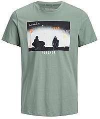 Jack&Jones Pánske tričko Jorsundaze Tee Ss Crewneck Green Bay L