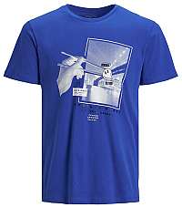Jack&Jones Pánske tričko Zine Tee Ss Crew Neck Surf the Web Slim L