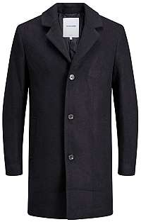 Jack&Jones Pánsky kabát JORBLINDERS WOOL COAT Black M
