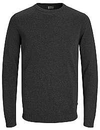 Jack&Jones Pánsky sveter JJEBASIC 12137190 Dark Grey Melange L