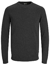 Jack&Jones Pánsky sveter JJEBASIC 12137190 Dark Grey Melange M